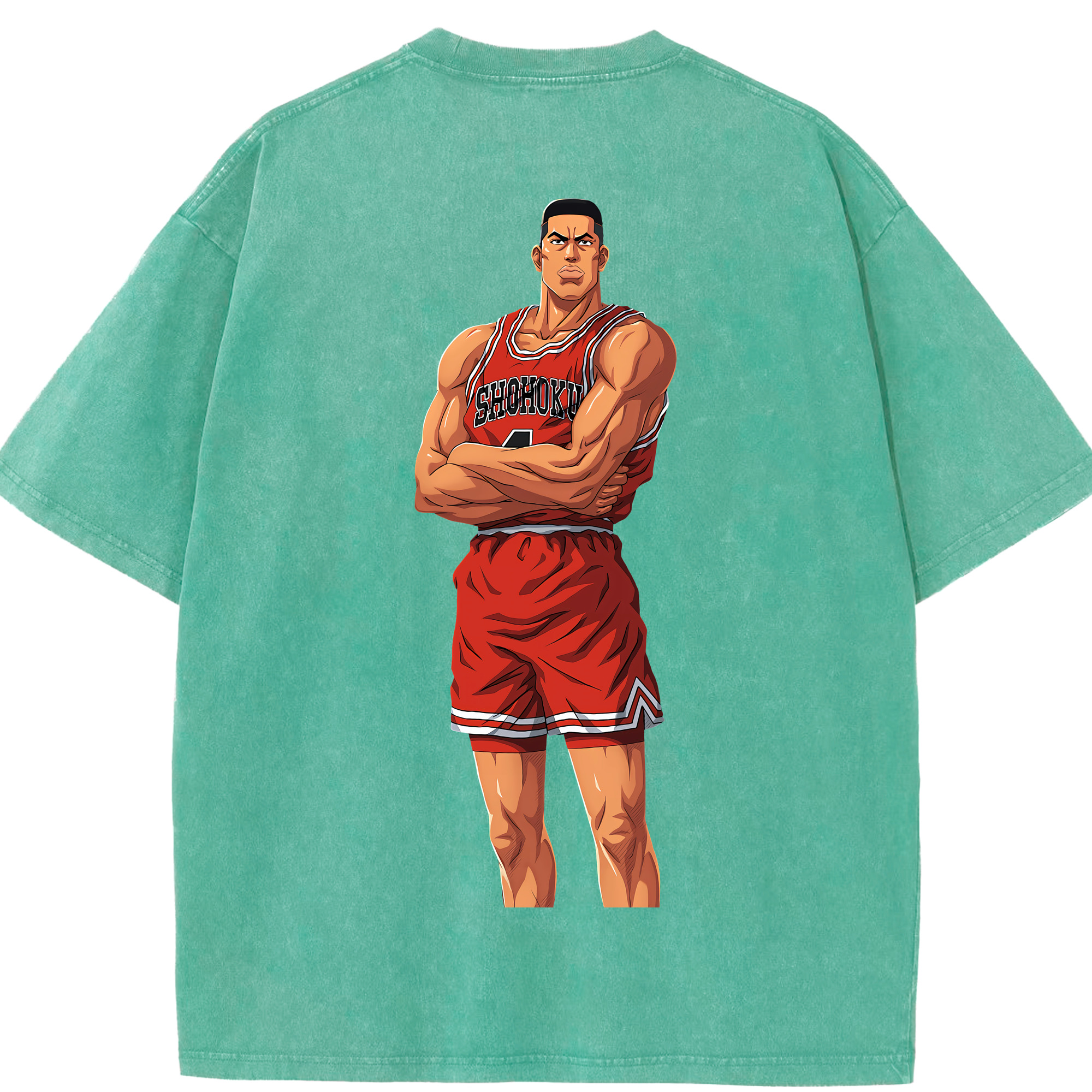 （画像用） SLAM DUNK／スラムダンク 綿100% ヴィンテージ風 半袖Tシャツ（背面プリント）